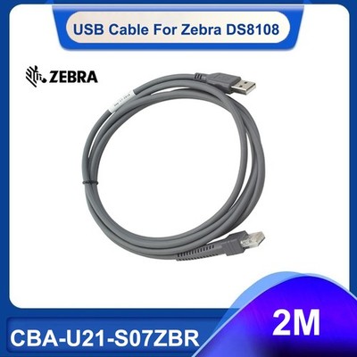 Zebra Original CBA-U21-S07ZBR 7' Straight Shielded USB Series A Connector