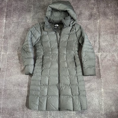 Women's The North Face Heather Gray Metropolis Down Hooded Parka Zip Jacket Sz M