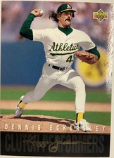 1994 Upper Deck Reggie Jackson’s Clutch Performers Eckersley Baseball Card R8