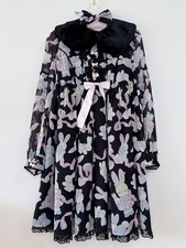 Preview of Angelic Pretty Moco Moco Bunnys OP & Barrette Set Black Lolita Dress AP Japan