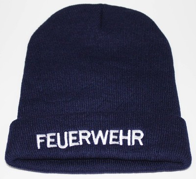 TacFirst Muetze Wintermuetze Feuerwehr Navyblau Strickmuetze