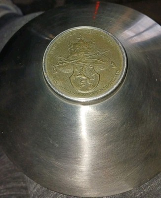 Commemorative Metal Bowl ET ALTERA MIHI PATRIA CORON PRAGAE MCCCXXXVI      