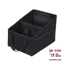 ZIMISI Car Seat Organizer, Collapsible Trunk Organizer with Detachable Black