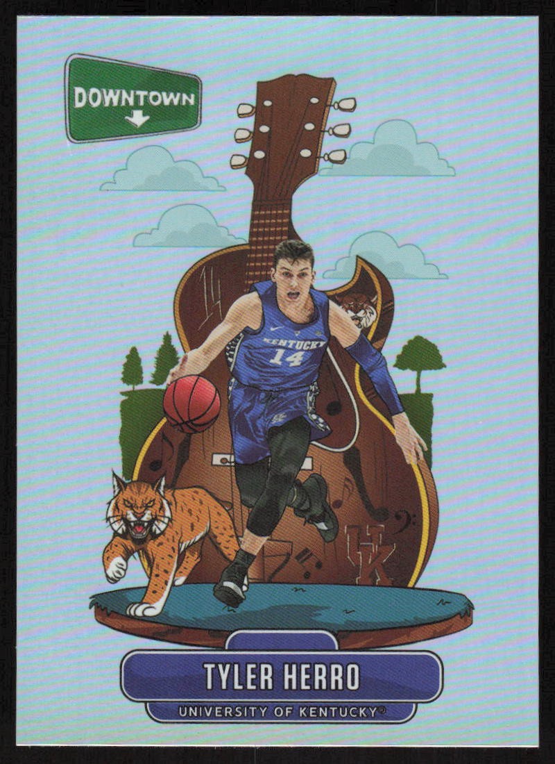 2020 Panini Prizm Draft Downtown Rookie CASE HIT Tyler Herro Kentucky Wildcats