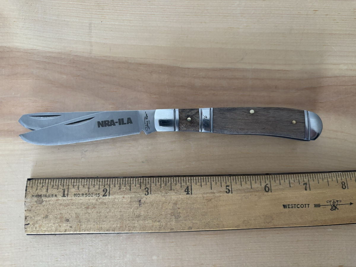 Stone River 1776 Engraved NRA ILA Trapper 2 Blade Folding Pocket
