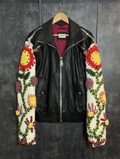 FW 2021 Jalize Handmade Designer Leather Knitted Floral Rare Archive Y2K Luxury