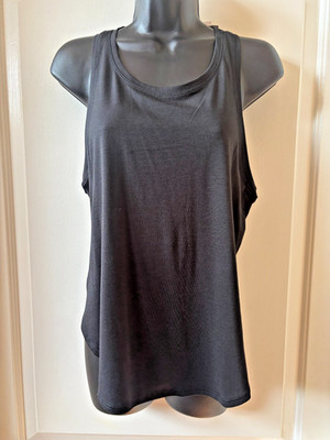 NEW GapFit Racer Back Tank Gap Black Sport Top Activewear Dry Wicking NWT Small