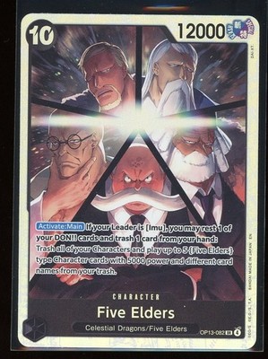 Five Elders One Piece OP13 Carrying On His Will Super Rare Holo #082