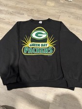 Vintage Green Bay Packers Crewneck Sweatshirt 90s NFL Logo 7 USA Graphic 2XL