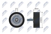 Spannrolle Keilrippenriemen Nty RNK-BM-002B Kunststoff FüR Bmw 1Er F20 F21 3Er