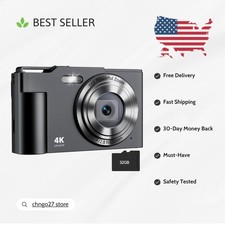 Creative Kids Digital Camera - 48MP, 16X Zoom Fun Filters for Imaginative Play