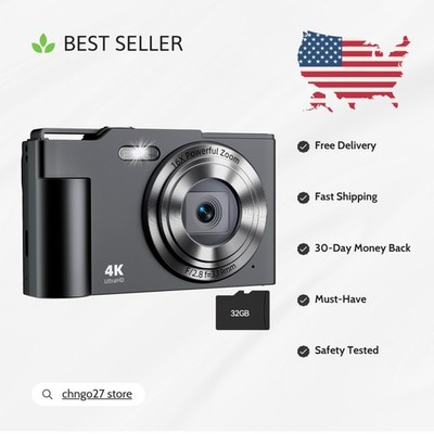 Creative Kids Digital Camera - 48MP, 16X Zoom & Fun Filters for Imaginative Play