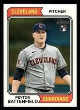 2023 Topps Heritage #663 Peyton Battenfield Rookie Card Cleveland Guardians