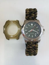 VICTORINOX INOX Swiss Army 241727 Quartz Green Military Watch Box Accessary