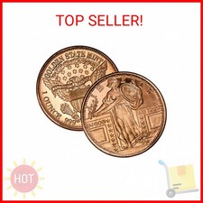 1 oz .999 Pure Copper Round/Challenge Coin (Standing Liberty)