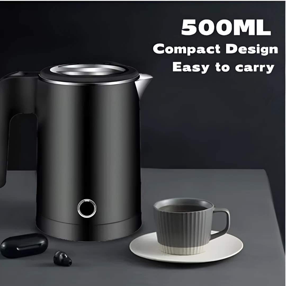 500ML Portable Electric Kettle Water Boiler Pot for Tea Stainless Steel Travel
Opens in a new window