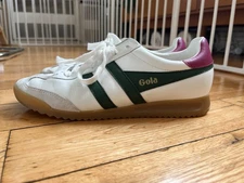 Gola Torpedo Women's Casual Sneakers White/Green, Size 8 US