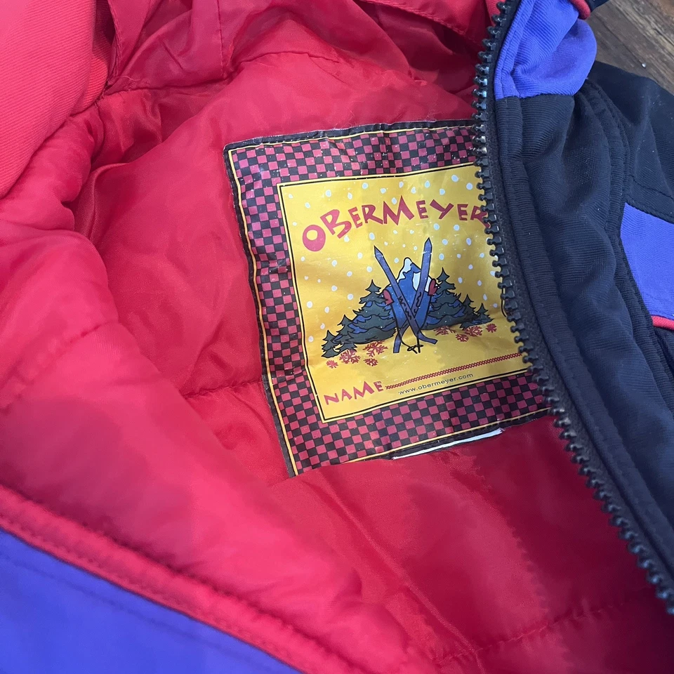 Traje de esquí Obermeyer para niños traje de nieve de una pieza babero de nieve Summit retro vintage talla 6 Foto 3 de 4