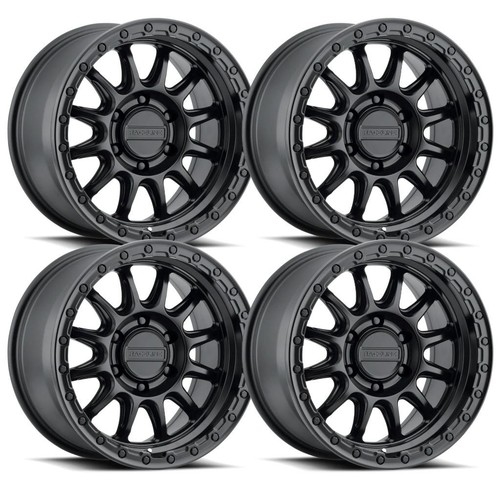 (Set-4) Raceline Alpha Satin Black 17x8.5 6x5.5/6x139.7 35mm Wheels Rims 17 Inch