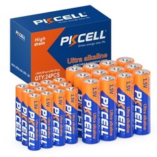 PKCELL AA and AAA Batteries Combo Pack 24 12 Piece Assortment, 12AA+12AAA 0.66 per gallon