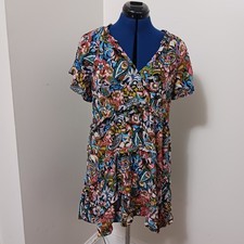 Anthropologie Robin Tier Multi Mini Dress Size SP Feminine Flirty