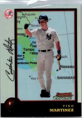 1998 Bowman Chrome Tino Martinez International Refractors New York Yankees #43