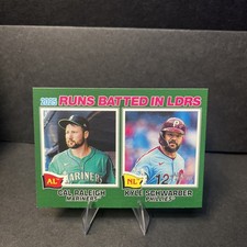 2026 Topps Heritage Green Border RBI Leaders - Raleigh/Schwarber #3