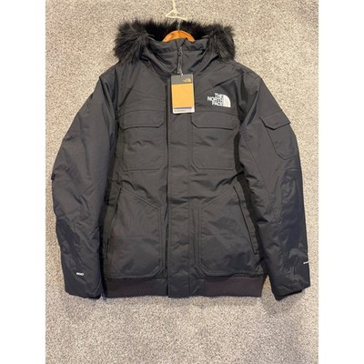 The North Face Gotham Jacket III Men Large Black Down Parka Faux Fur Relaxed Fit