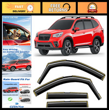 In-Channel Window Rain Guards for Subaru Forester 2019-2024  Durable Deflectors