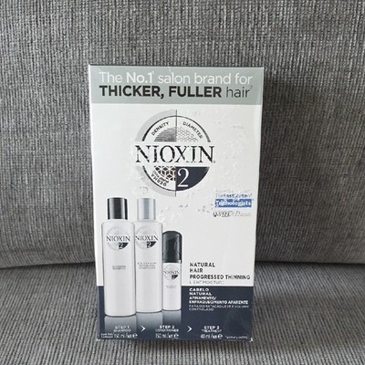 Nioxin System 2 Hair Care Kit - For Thicker, Fuller, Natural Hair, New In Box.