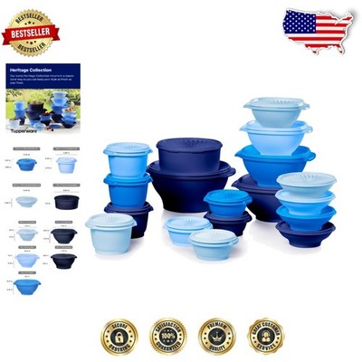 Heritage Collection 36pc Food Containers - BPA Free, Airtight, Dishwasher Safe