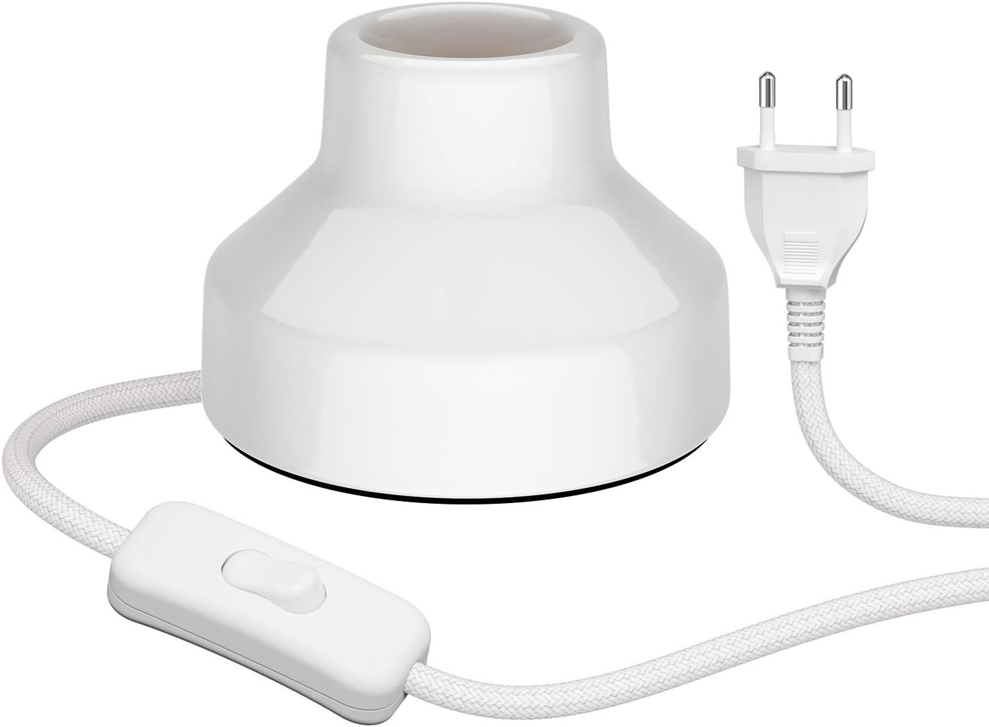 Lampada Da Tavolo TIX, Interruttore, Porcellana, Bianco, 1X E27 Max. 300W