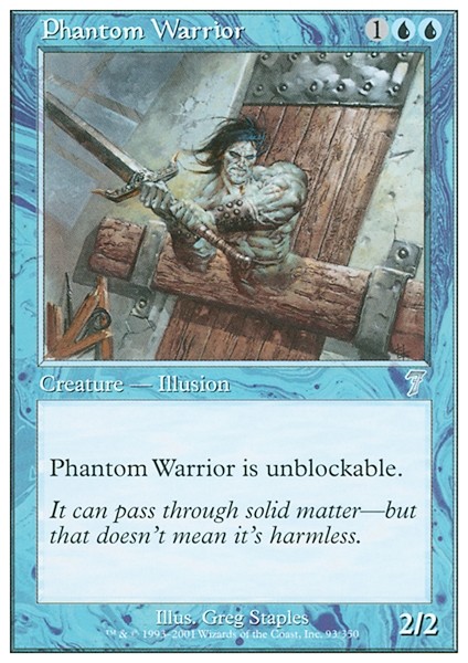 PHANTOM WARRIOR x4 mtg NM 7th Edition 4 Unc