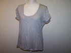 Rag & Bone Womans T-Shirt Top Size L Gray Scoop Neck