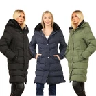 Womens Winter Puffer Jacket With Hood Ladies Padded Down Jacket Warm Coat Winter
