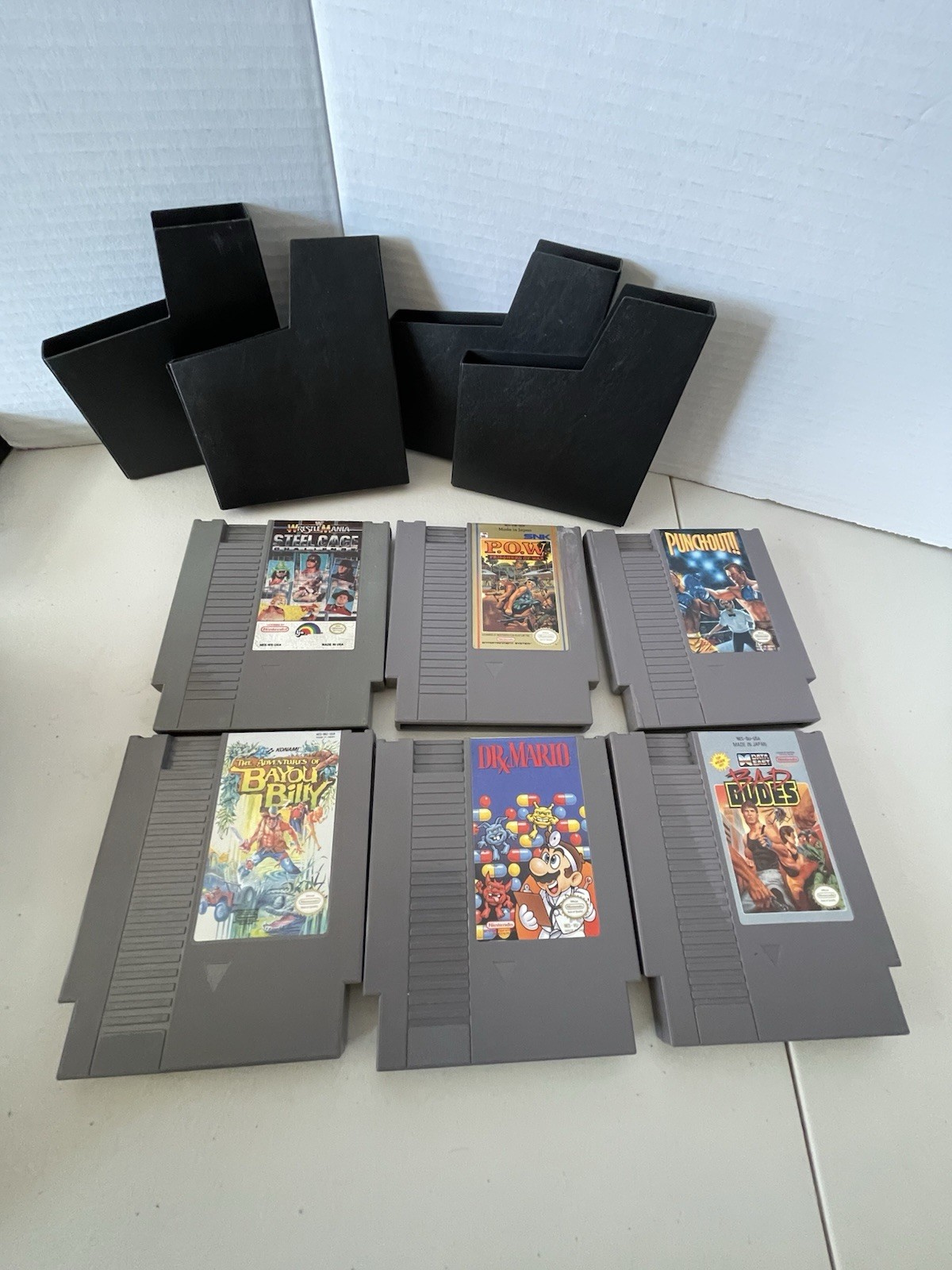 Nintendo NES Lot of 6 Games 4 Covers Cleaned Good Condition