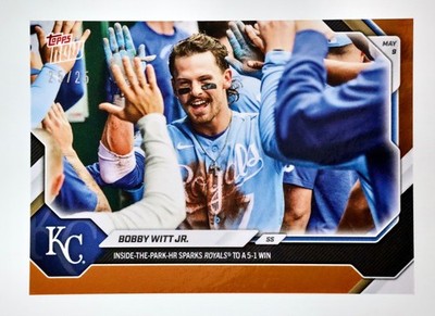 2026 Topps NOW Bobby Witt Jr #183 Orange Foil 25/25 Bookend Royals MD1