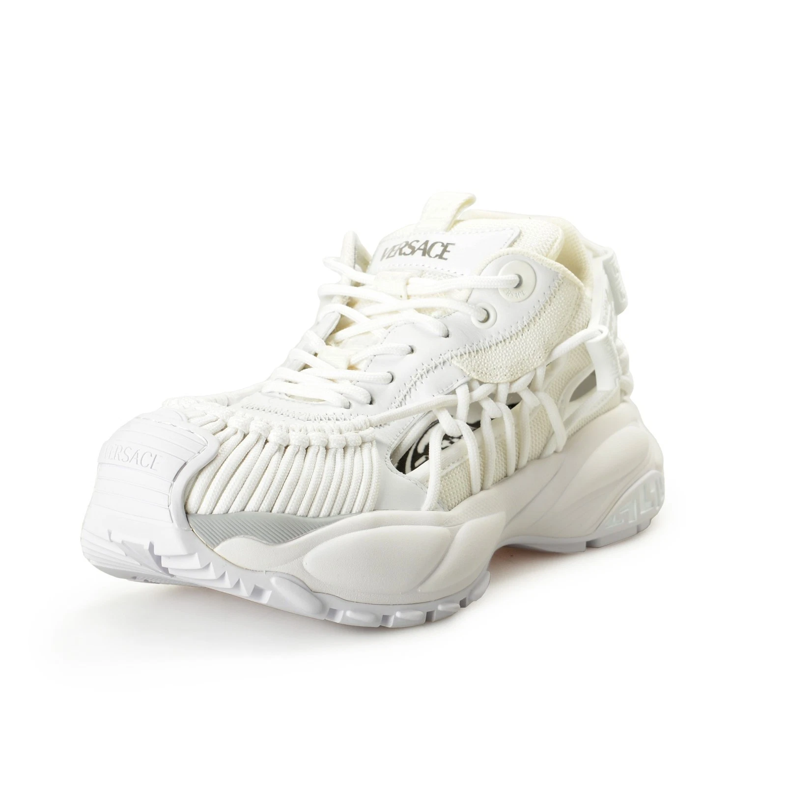 Versace — Versace Women's White MERCURY M_VS_01 Leather Sneakers Shoes US 5 IT 35