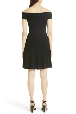 KATE SPADE New York Black Ribbed Knit Fit Flare Off Shoulder Sweater Dress XXS | eBay KATE SPADE New York Black Ribbed Knit Fit Flare Off Shoulder Sweater Dress XXS | eBay