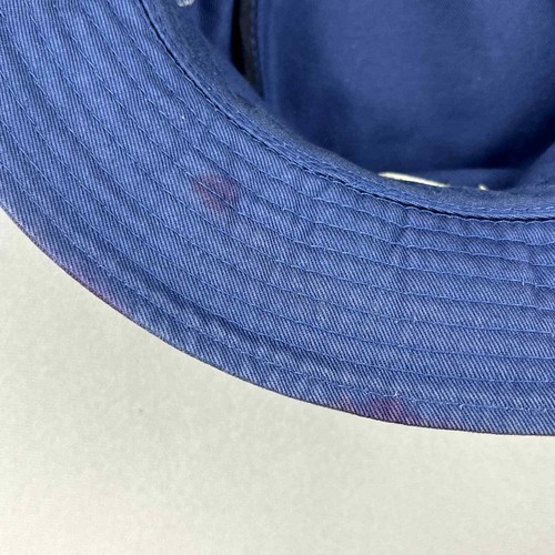 Vintage Nike Bucket Hat Cap Youth Large 6-5/8 Navy Blue Yellow Center Swoosh 90s - Picture 11 of 11
