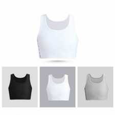 Lesbico Maschiaccio Corto Canotta Maglia Seno Torace Binder Fibbia Forti Grande