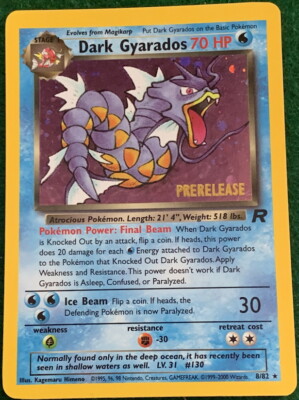 POKEMON Card TEAM ROCKET DARK GYARADOS #8/82 Star Rare Holo PRE