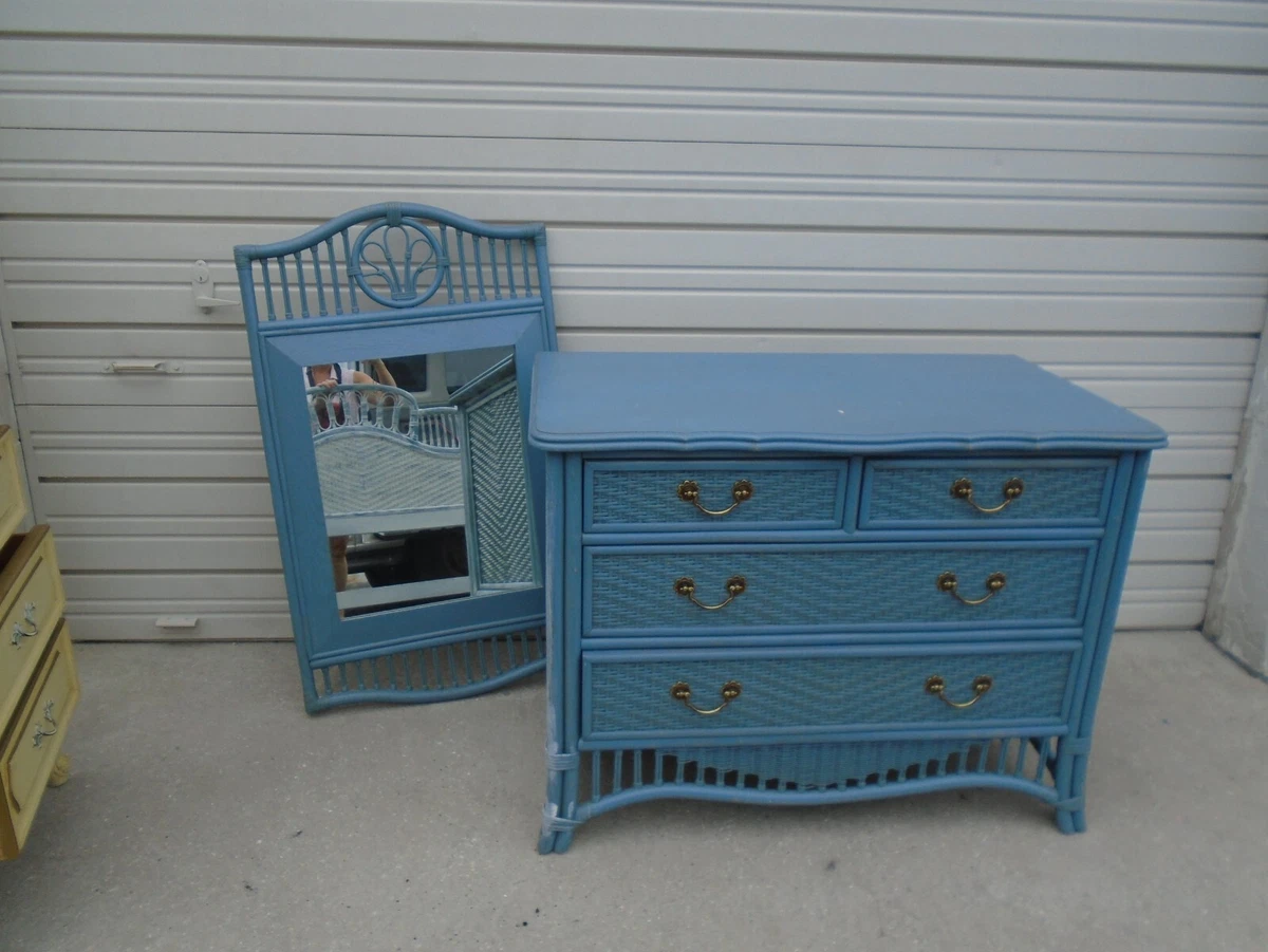 blue bamboo dresser Thomasville Faux Bamboo Dresser in Naval main image 0