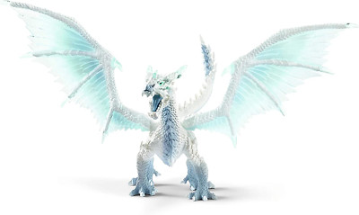 Eldrador Creatures Ice Dragon Toy Action Figure for Kids Ages 7-12,Blue, White