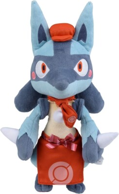 Pokemon Center Original Plush Doll Stuffed toy Cafe Mix Lucario Anime 8.6-in
