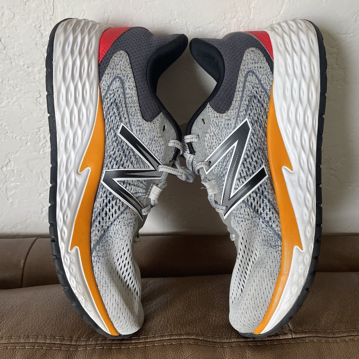 New Balance Fresh Foam Evare V1 Mens Running Shoes Size Gray Yellow  MVARELL1