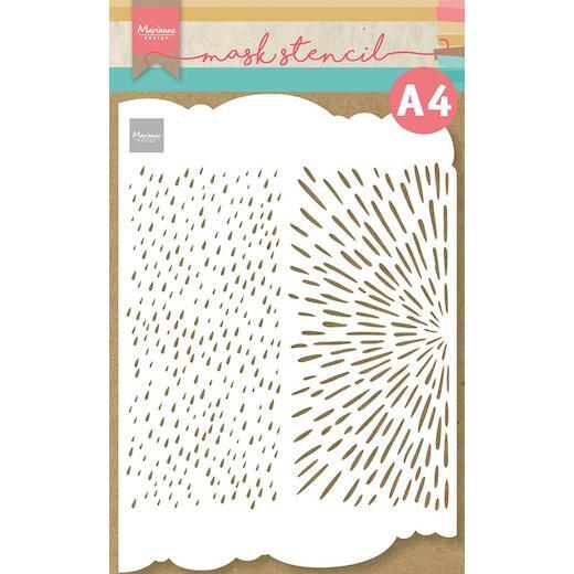 Marianne Design A4 Mask Stencil - Slimline Rain & Sunshine PS8130