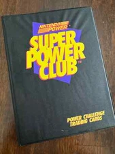 Vintage NINTENDO Super Power Club Challenge Trading Cards Binder Album 18 Sleeve