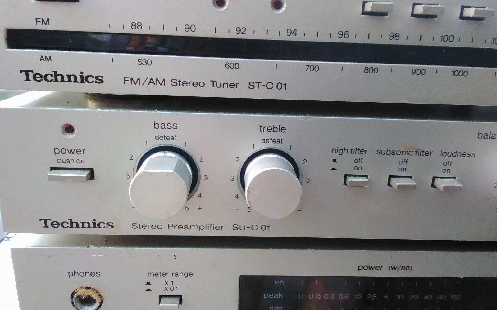 状態＆動作良好＋動作保証 ST-C01 (シルバー) Technics テクニクス FM