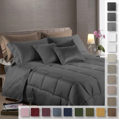 Trapunta Piumone in Raso di Caleffi Matrimoniale Tinta unita S915